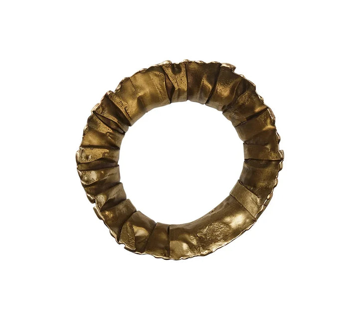 Clinched Napkin Ring in Gold & Silver, Set of 4