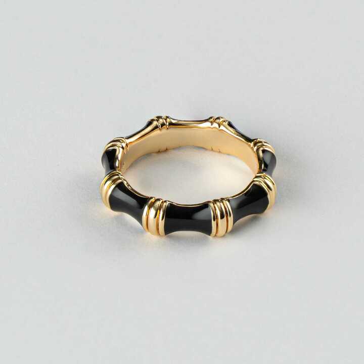 Bamboo Enameled Ring