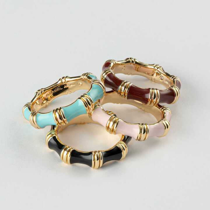 Bamboo Enameled Ring