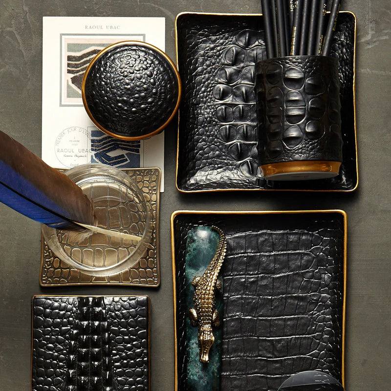 Crocodile Rectangular Tray- Medium