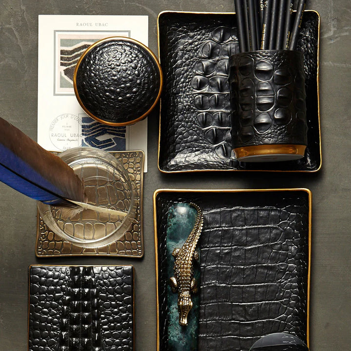 Crocodile Rectangular Tray- Medium
