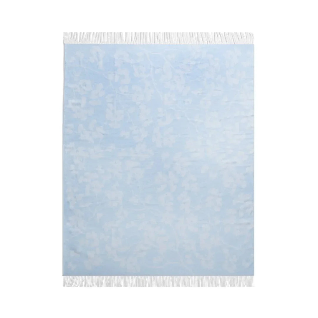 Butterfly Ginkgo Throw Sky and White