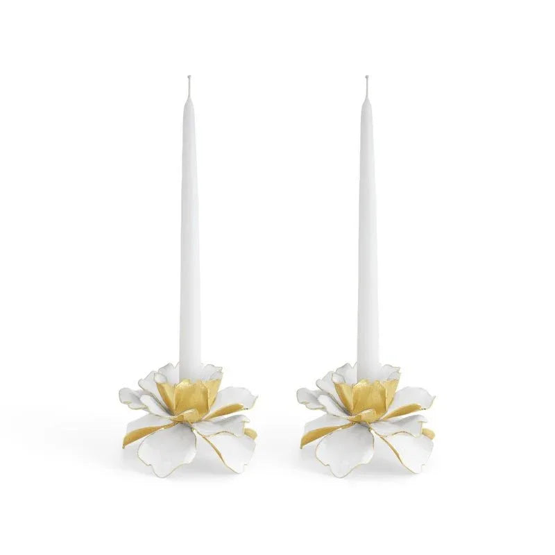 Gardenia Candleholders S/2