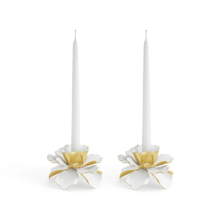 Gardenia Candleholders S/2