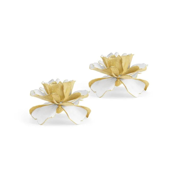 Gardenia Candleholders S/2