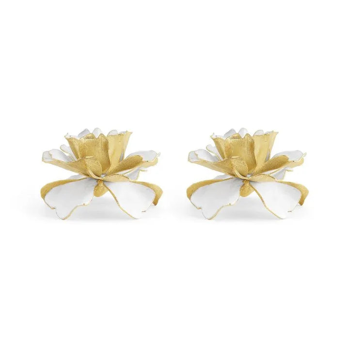 Gardenia Candleholders S/2