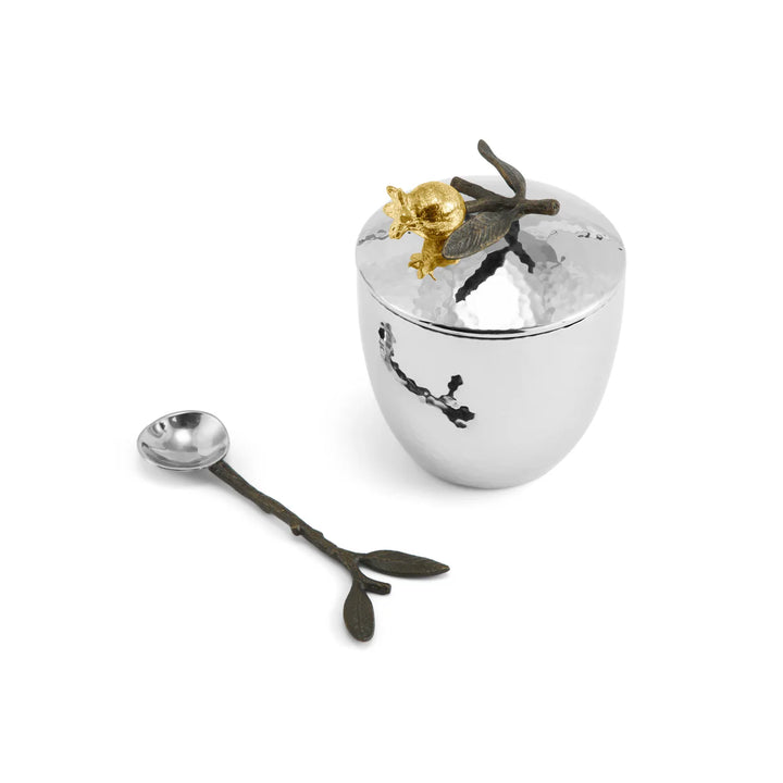 Pomegranate Sugar Pot with Spoon