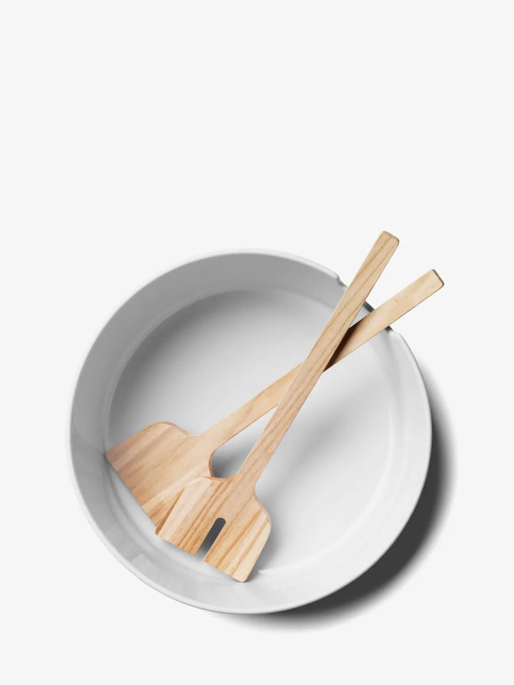 Collective Salad Bowl & Ash Servers dia:10.25in