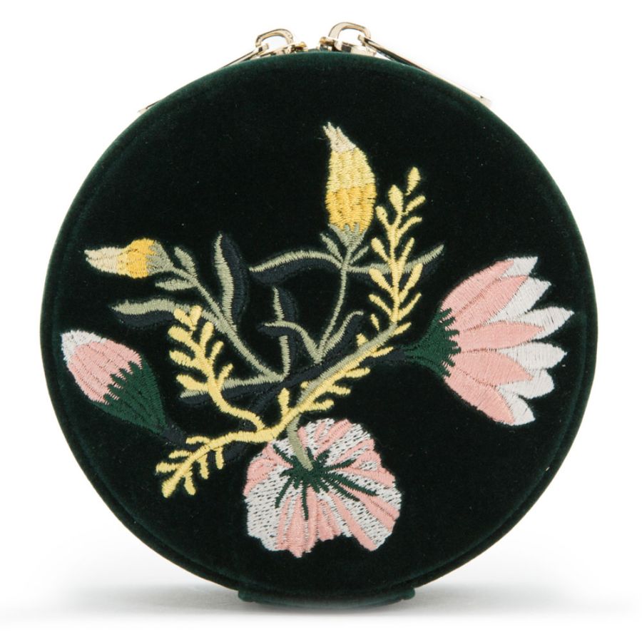 Zoe Round Zip Jewelry Case