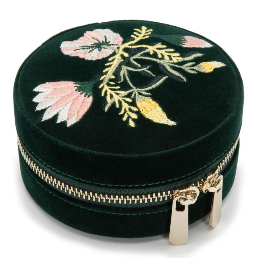Zoe Round Zip Jewelry Case
