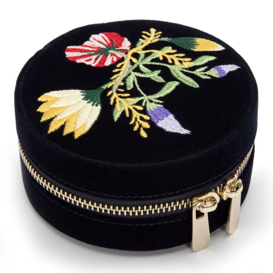 Zoe Round Zip Jewelry Case