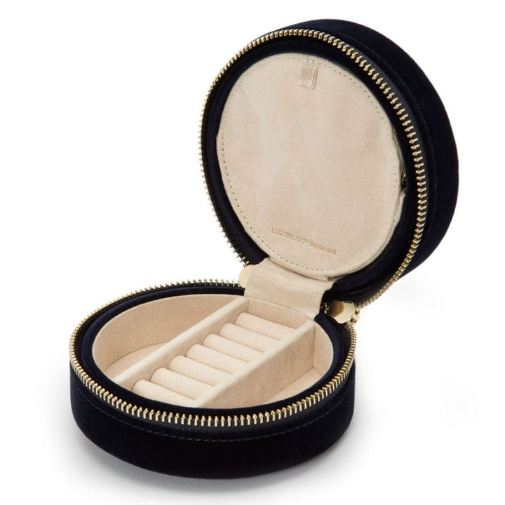 Zoe Round Zip Jewelry Case