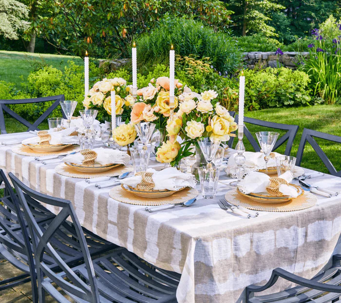 Ruffle Napkin Ring in Natural, Set of 4