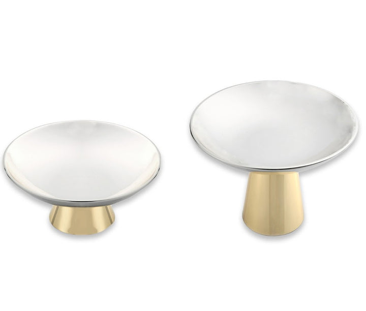 Gold Stand and White Bronze Plate